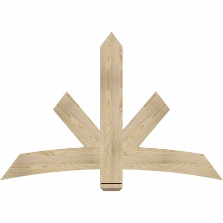 Ekena Millwork Alberta Rough Sawn Timber Gable Bracket, Douglas Fir, 60"W x 40"H x 2"D x 6"F, 16/12 Pitch GBW060X40X0206ALB00RDF